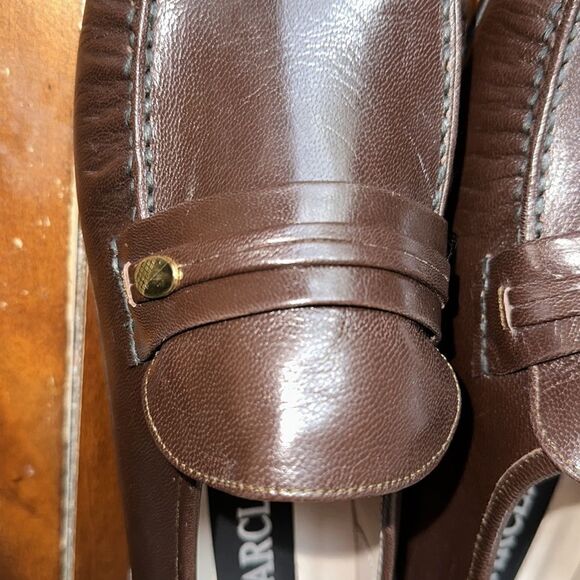 Barclay 11 Chestnut Brown Genuine Leather Dress Slip on Shoes Loafers - Picture 11 of 12